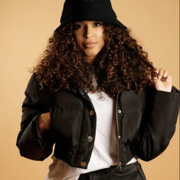 KINApparel Black Corduroy Satin Lined Bucket Hat - Picture 4 of 8